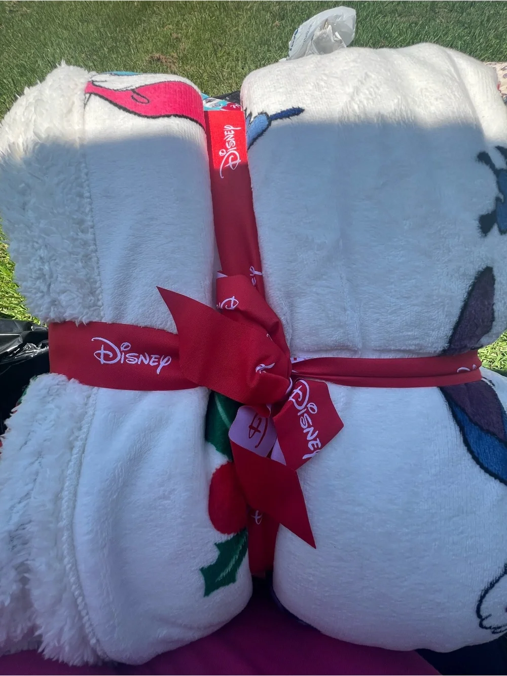 Stitch Christmas Sherpa Blanket